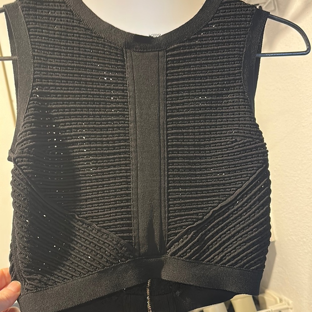 Black Sleeveless Ribbed Top